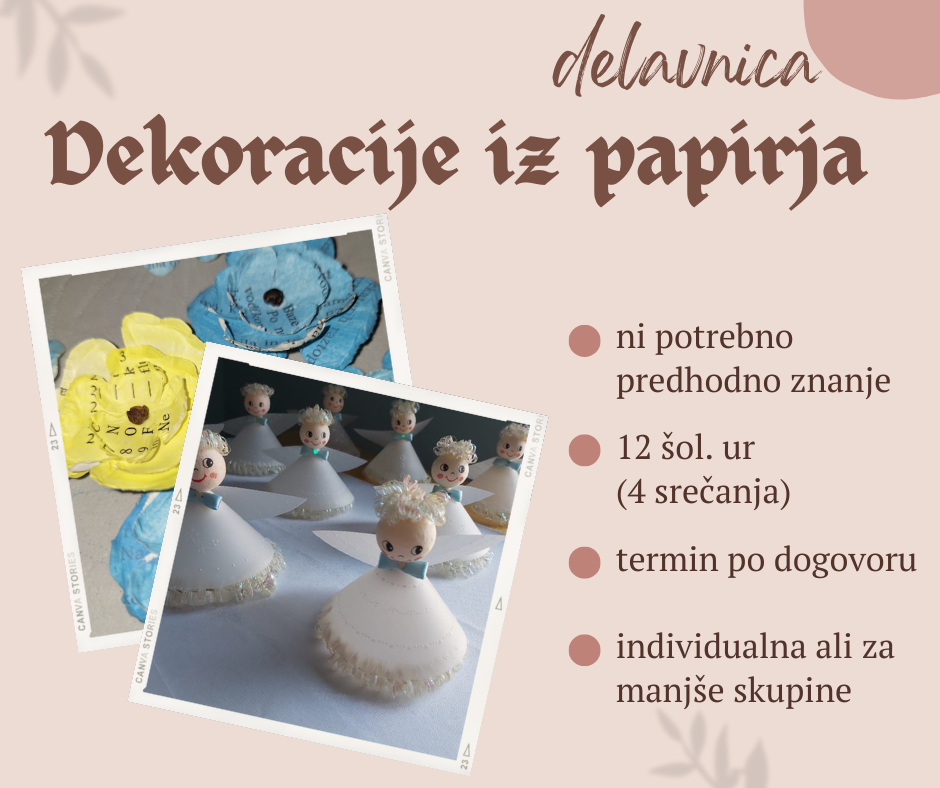 delavnica Dekoracije iz papirja 1