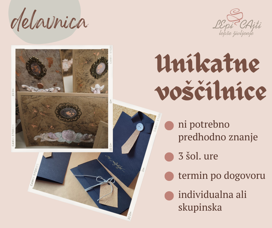 delavnica Unikatne voščilnice